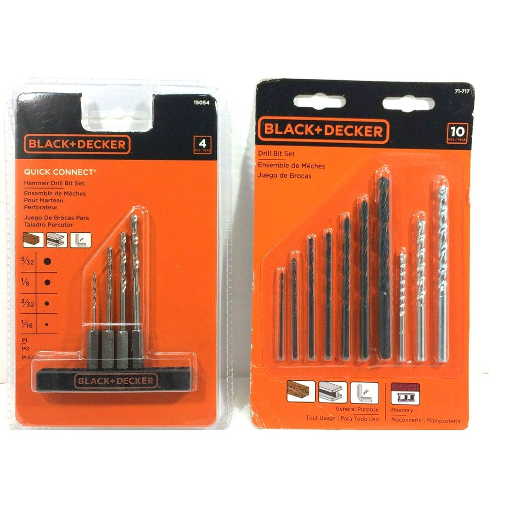 Black & Decker Quick Connect 15054 Hammer N397882General Purpose Drill Bit Set
